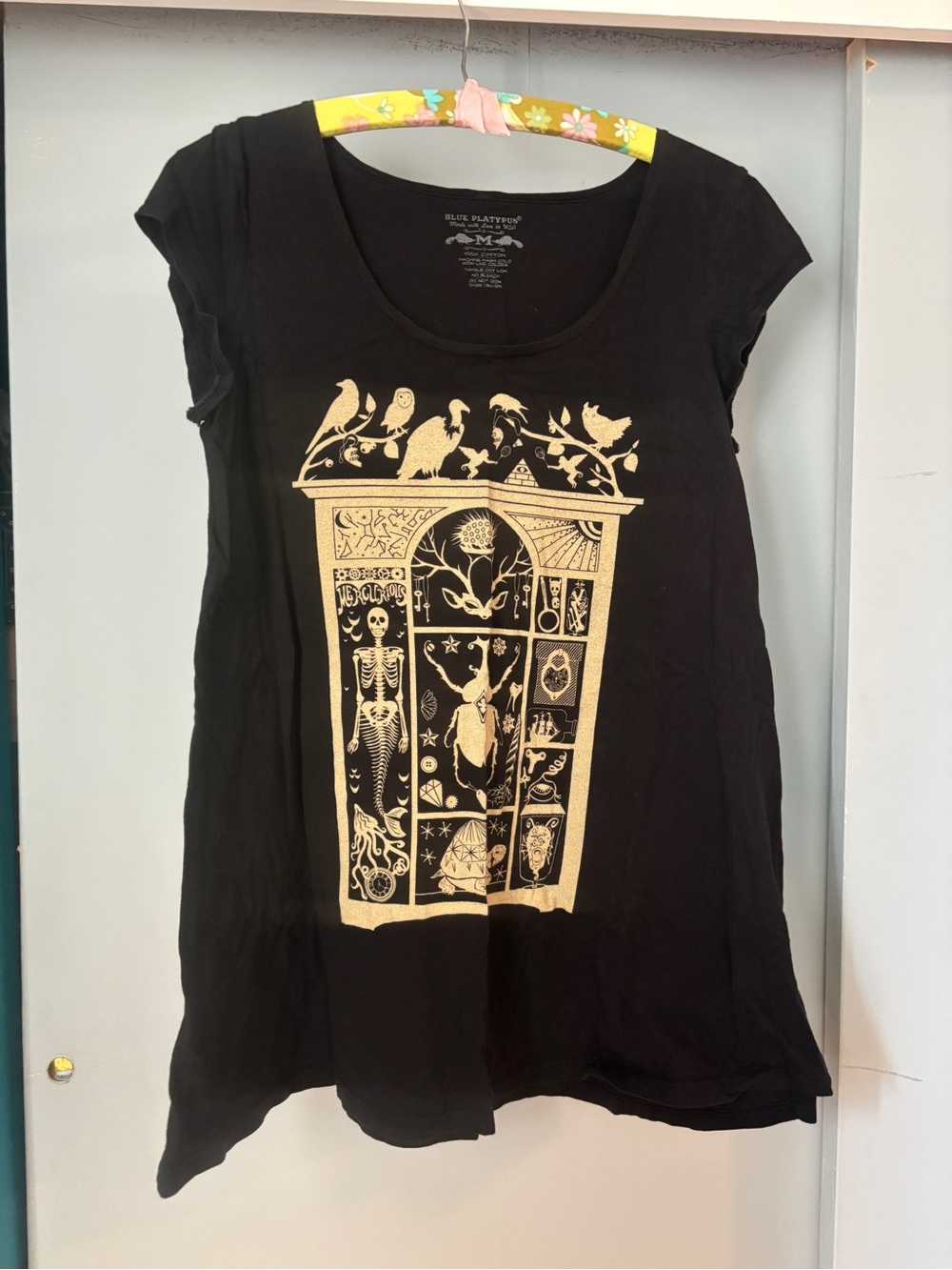 Blue Platypus Cabinet of Curiosities Tunic Tee